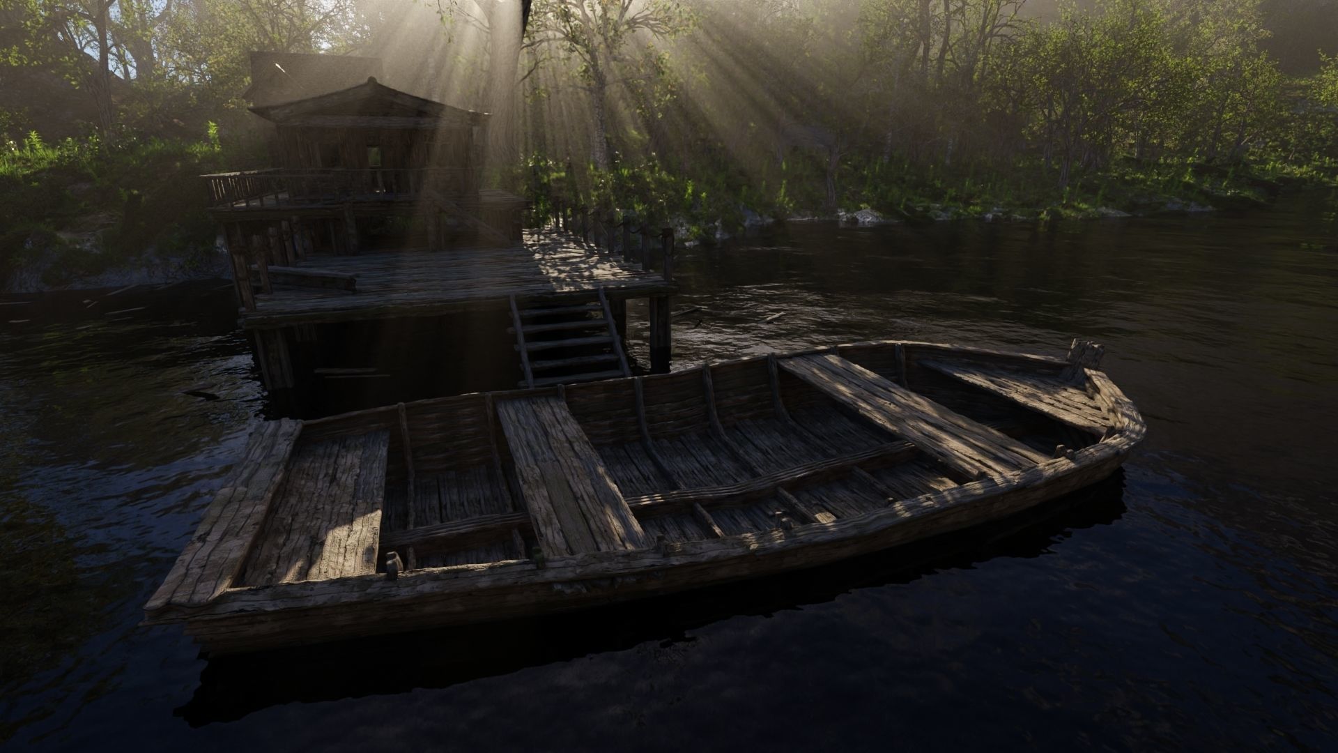Jungle Dock Scene 3D model_9