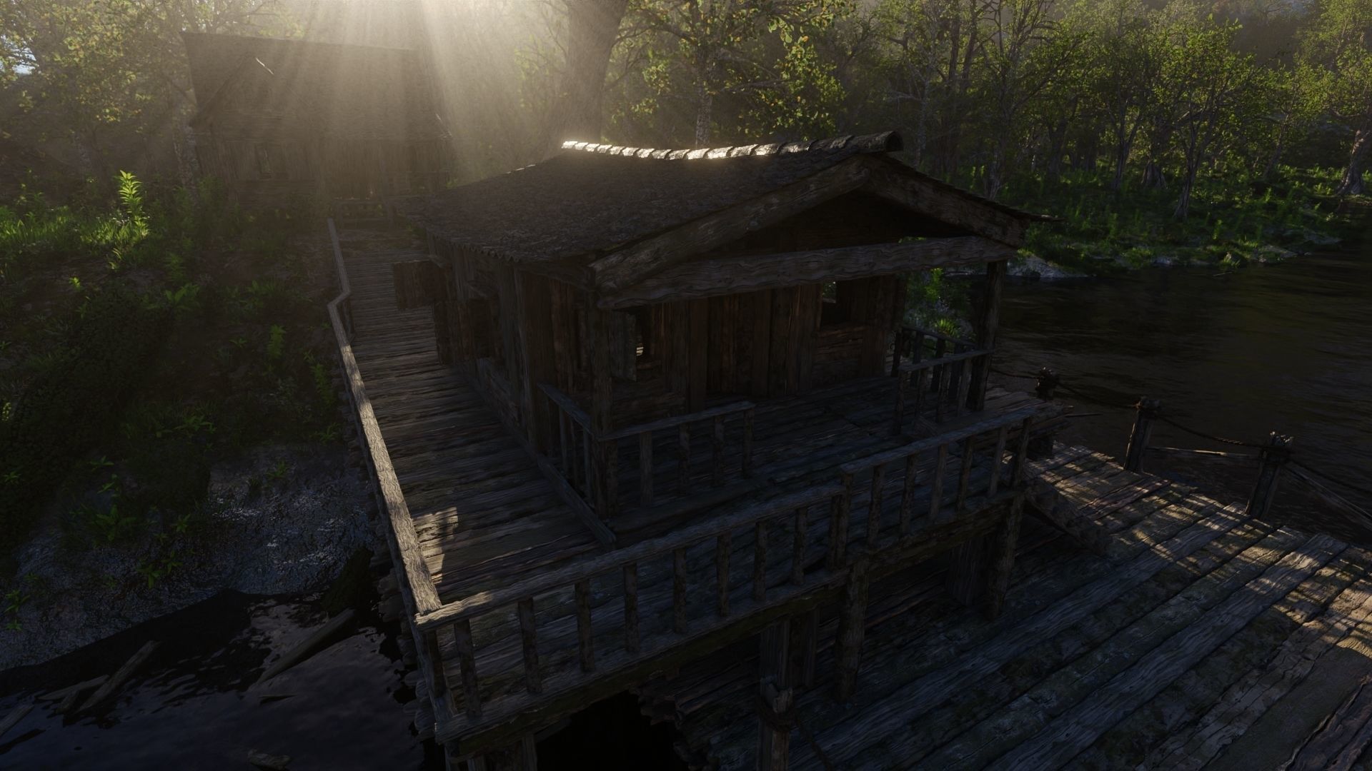 Jungle Dock Scene 3D model_1