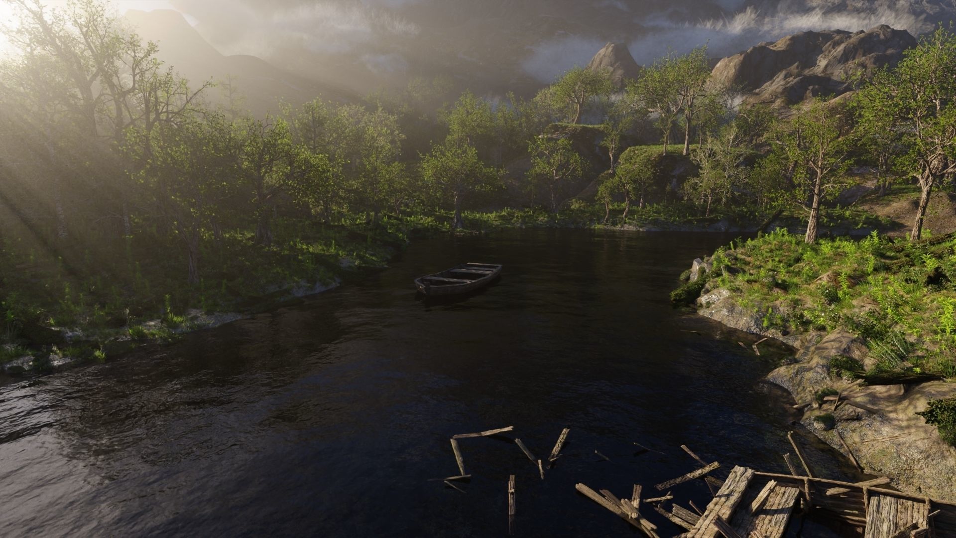 Jungle Dock Scene 3D model_11