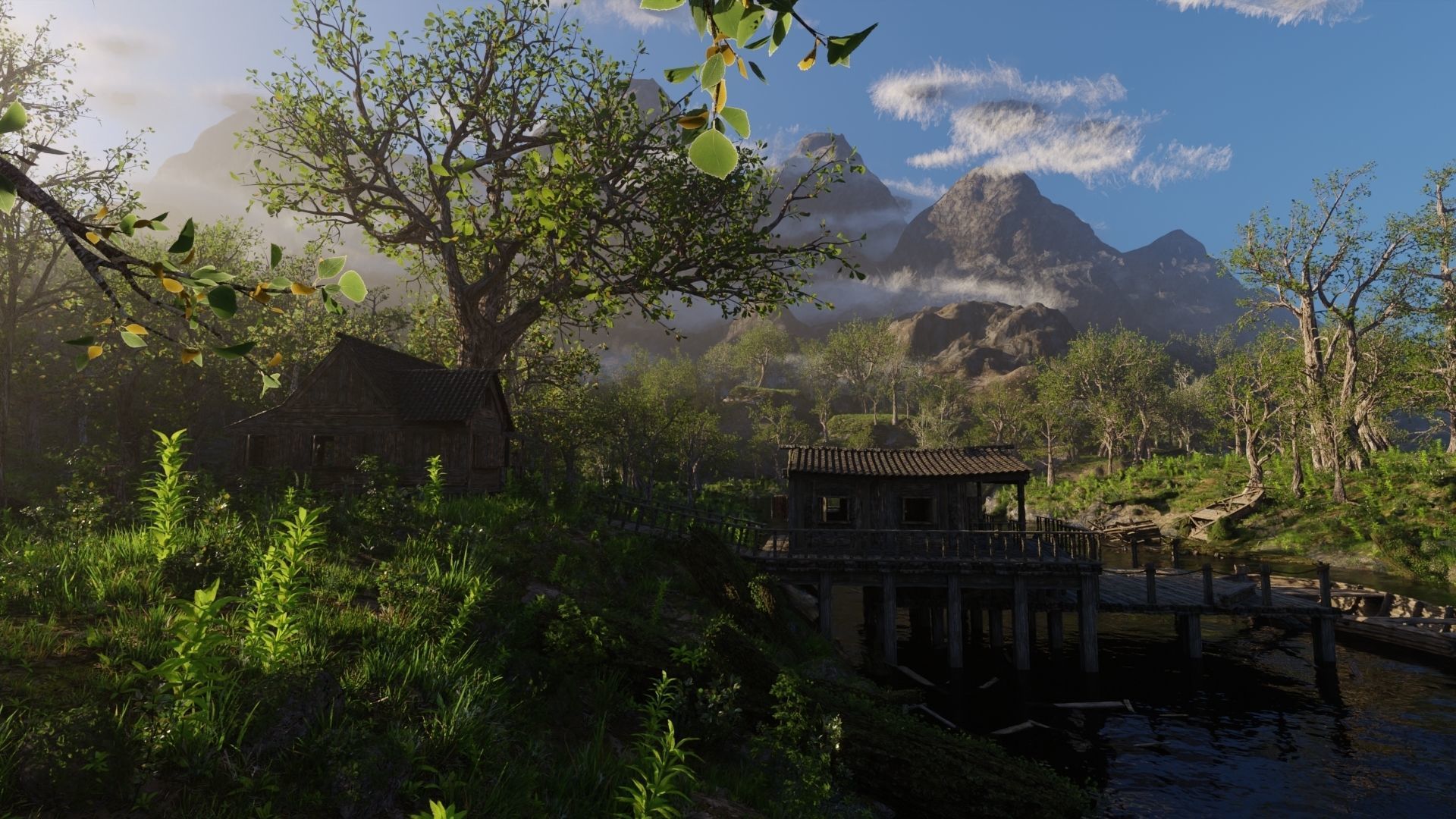 Jungle Dock Scene 3D model_15