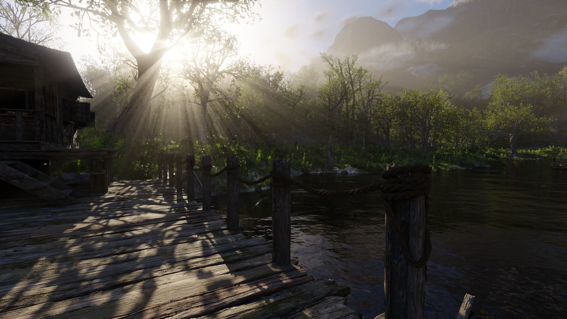 Jungle Dock Scene 3D model_8