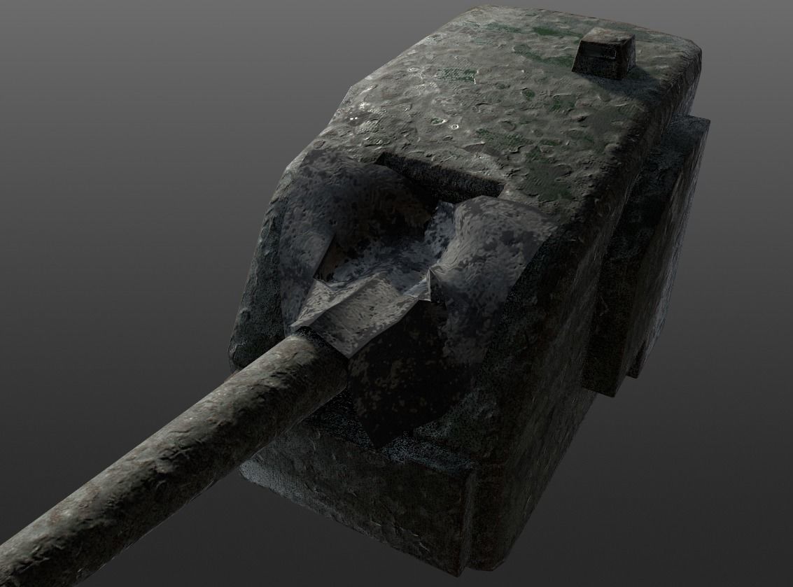 WW2 Bunker game ready Low-poly 3D model_4