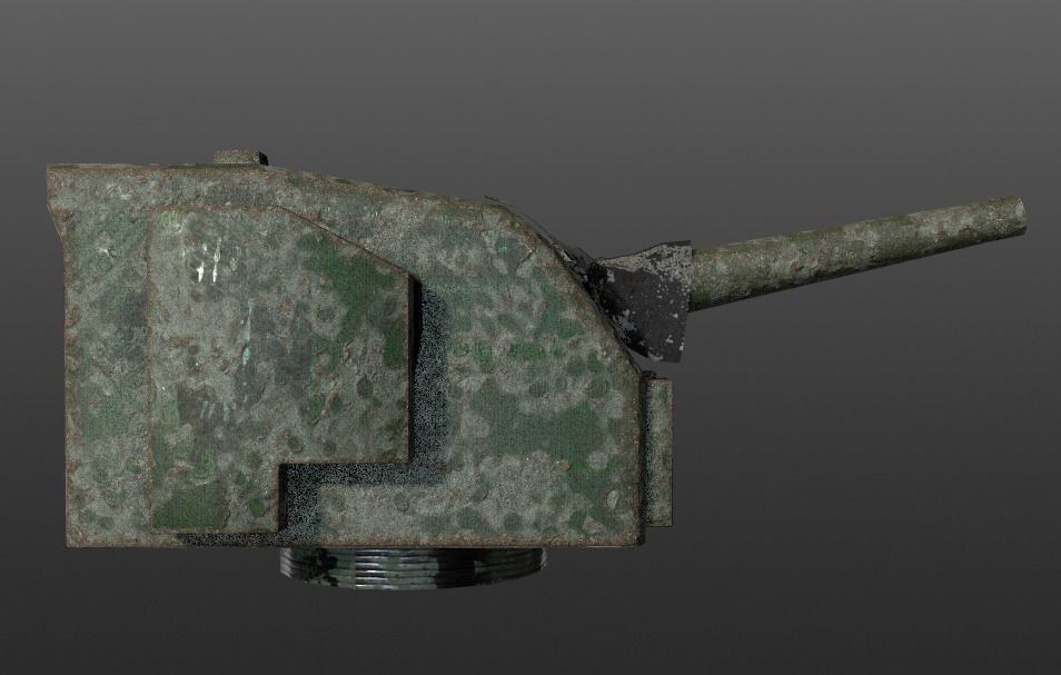 WW2 Bunker game ready Low-poly 3D model_10