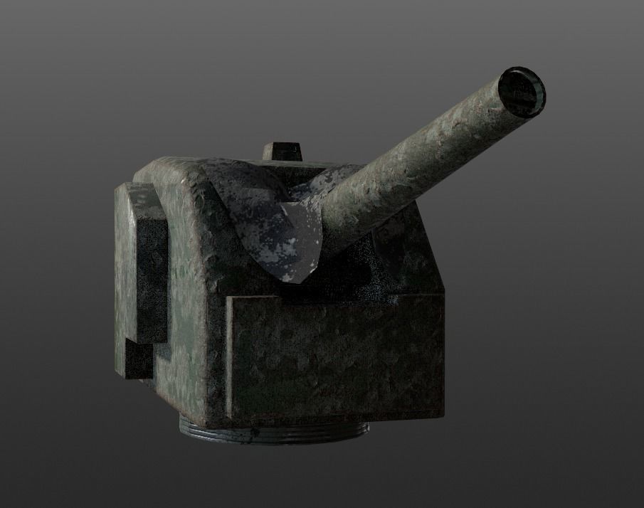 WW2 Bunker game ready Low-poly 3D model_9