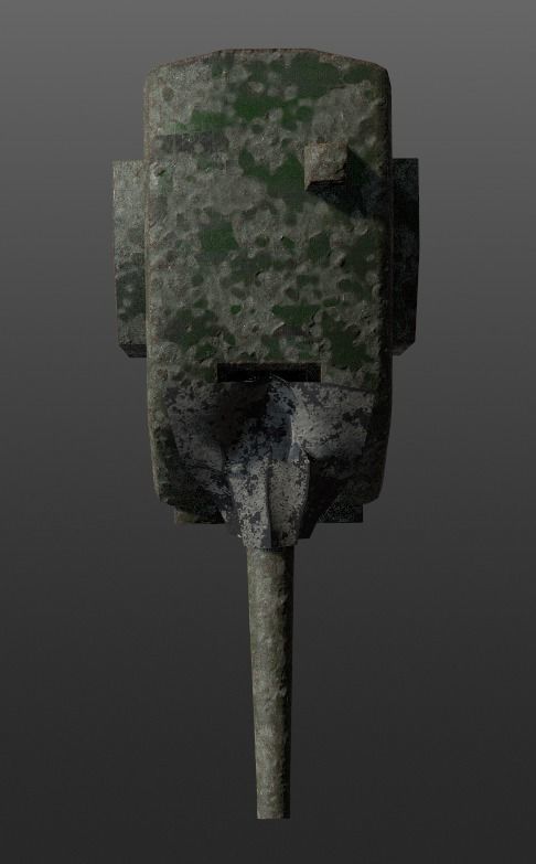 WW2 Bunker game ready Low-poly 3D model_7