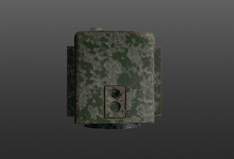 WW2 Bunker game ready Low-poly 3D model_3