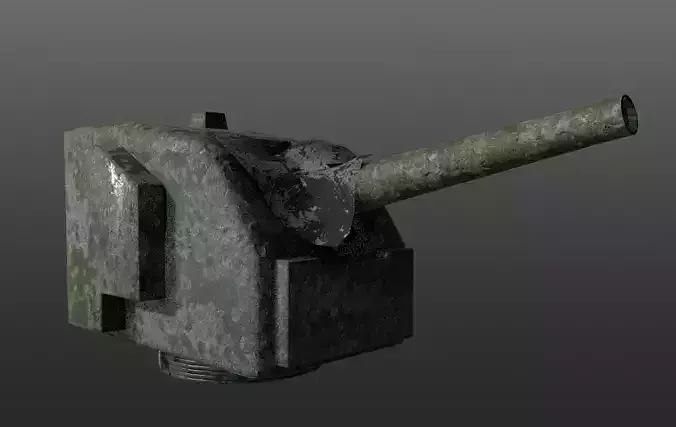 WW2 Bunker game ready Low-poly 3D model