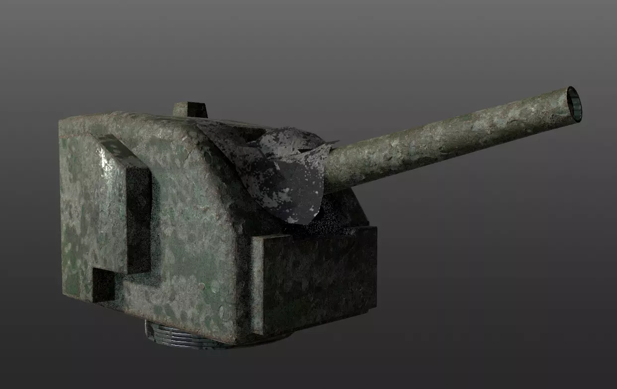WW2 Bunker game ready Low-poly 3D model_0