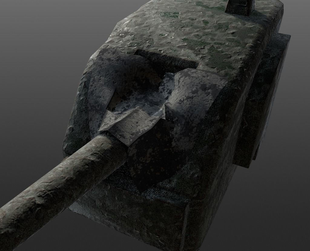 WW2 Bunker game ready Low-poly 3D model_8