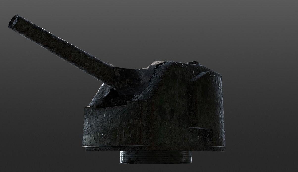 WW2 Bunker game ready Low-poly 3D model_1