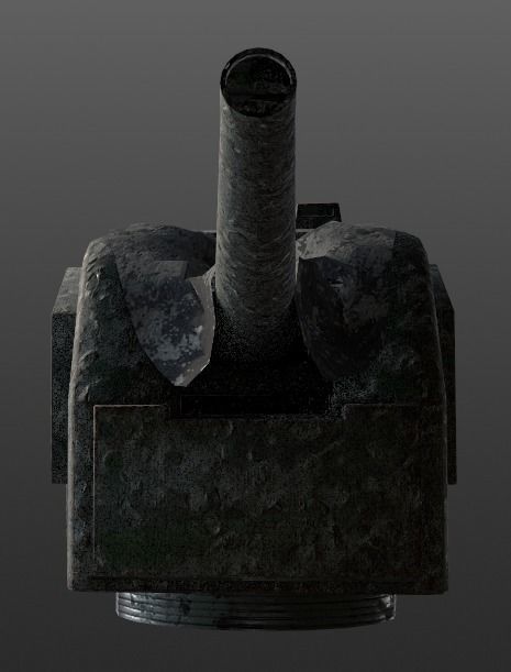 WW2 Bunker game ready Low-poly 3D model_11