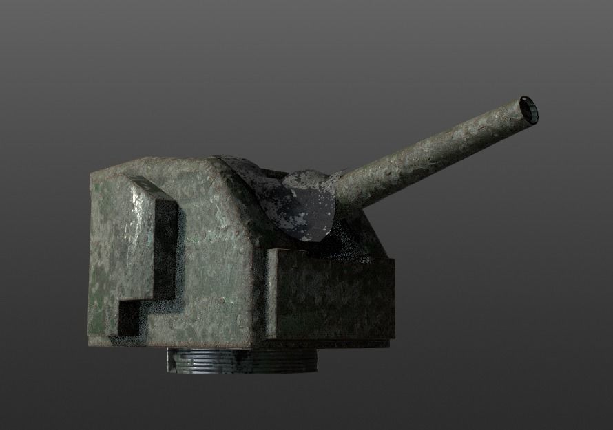 WW2 Bunker game ready Low-poly 3D model_5