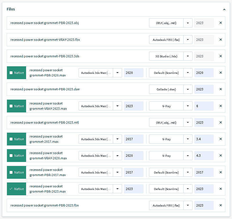 Recessed power socket grommet 3D model_14