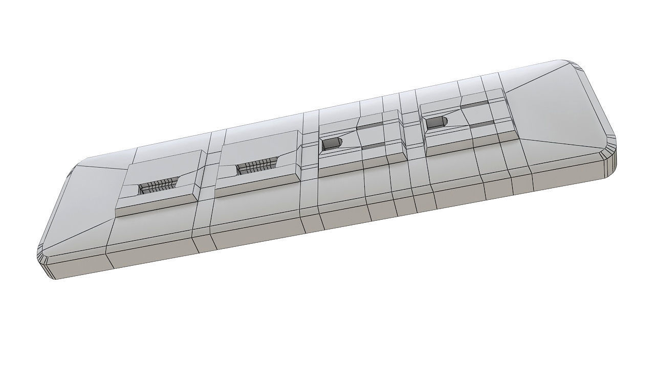 Recessed power socket grommet 3D model_5
