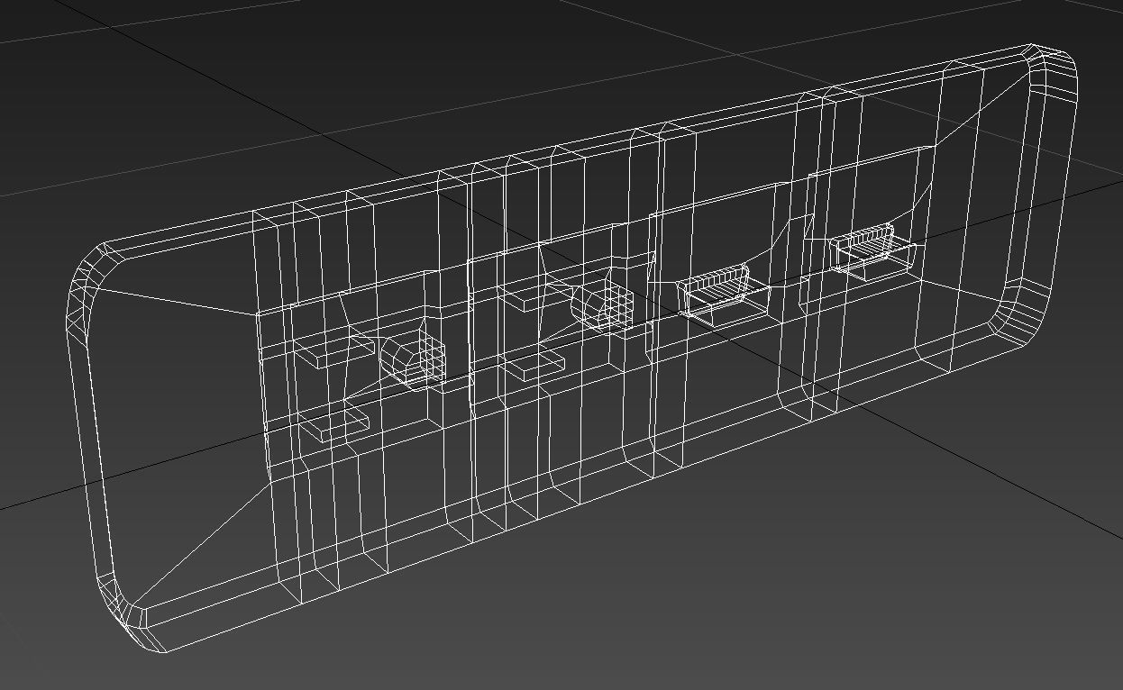 Recessed power socket grommet 3D model_9