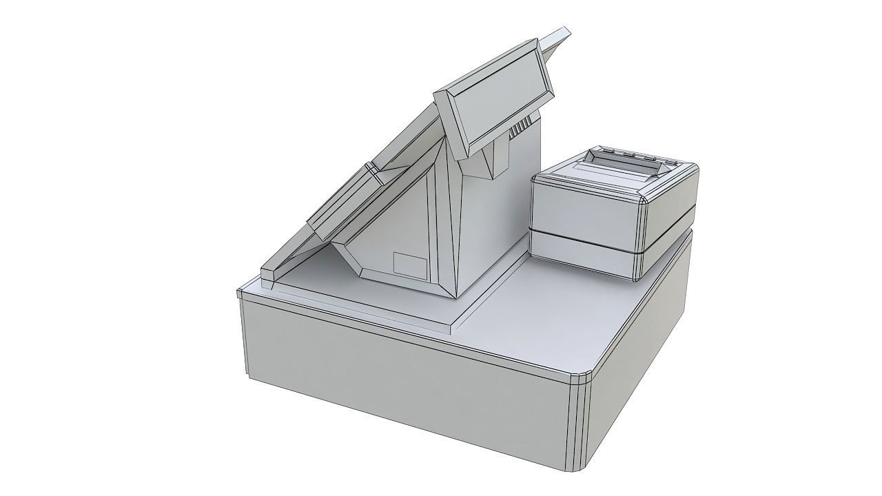 Touch screen point of sale 3D model_11