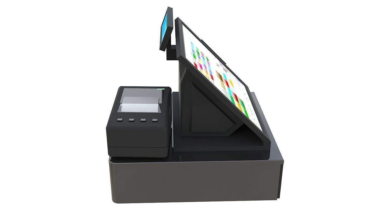 Touch screen point of sale 3D model_7