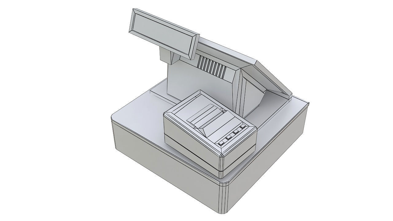 Touch screen point of sale 3D model_9