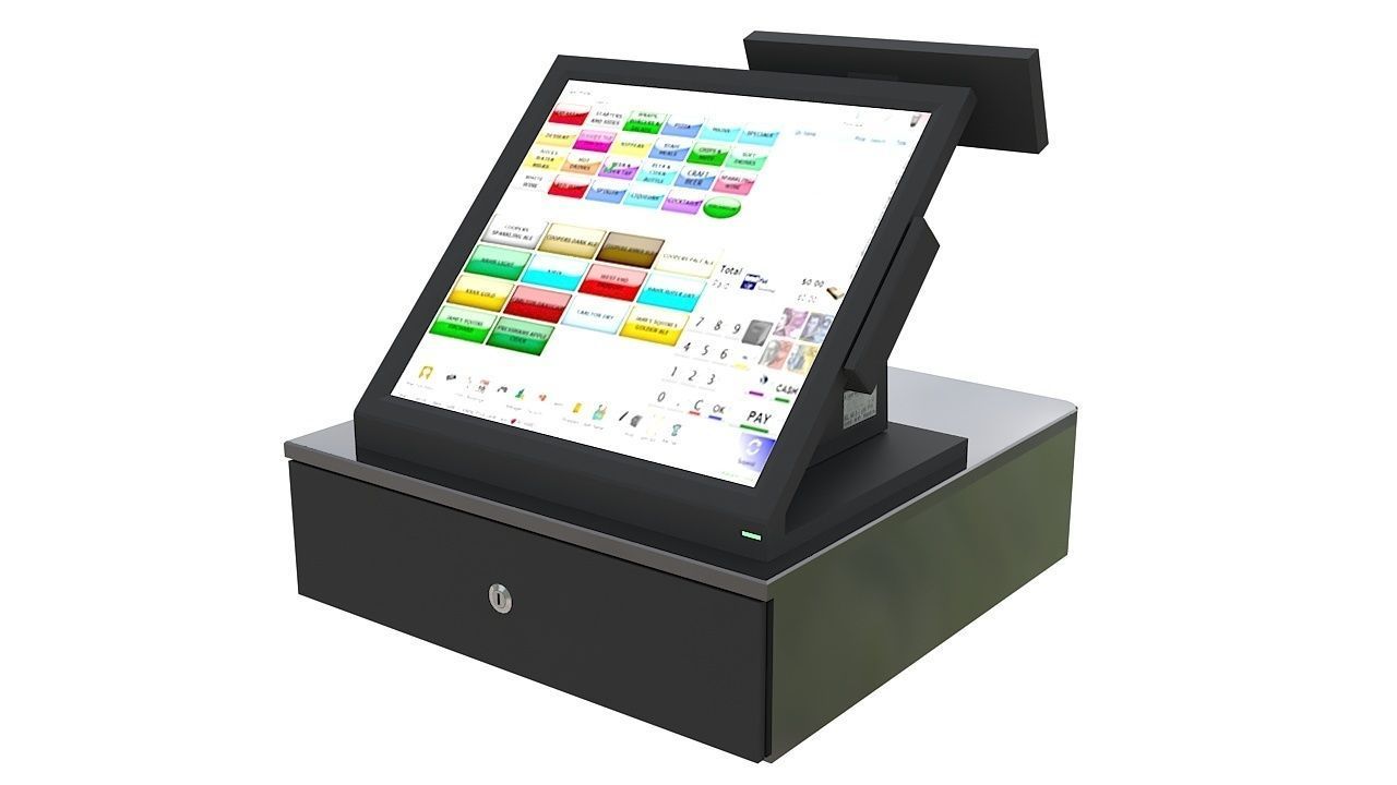 Touch screen point of sale 3D model_4