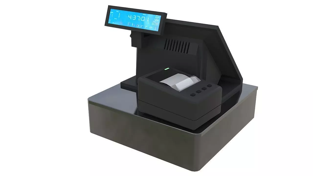 Touch screen point of sale 3D model_0