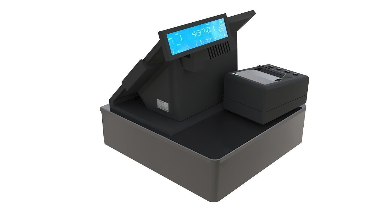 Touch screen point of sale 3D model_2