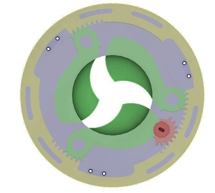 3DP3BLROD50A Iris diaphragm mechanism mechanical shutter diy 3D print model_10