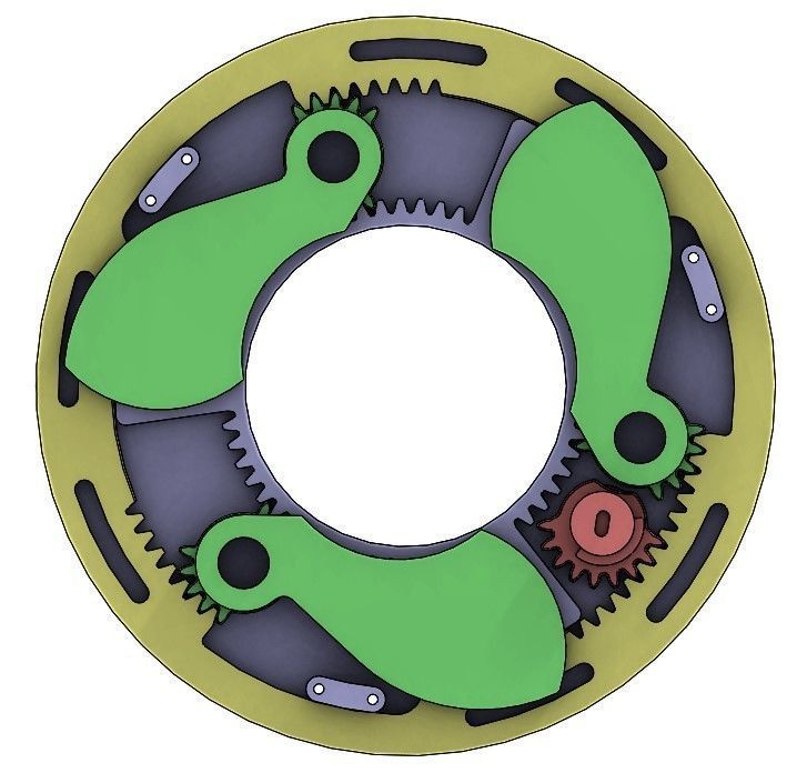 3DP3BLROD50A Iris diaphragm mechanism mechanical shutter diy 3D print model_6