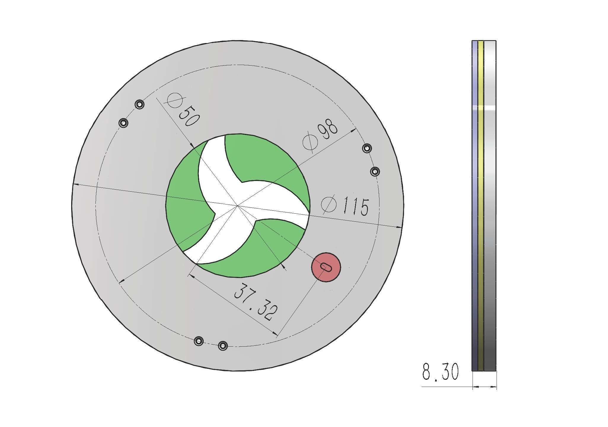 3DP3BLROD50A Iris diaphragm mechanism mechanical shutter diy 3D print model_2