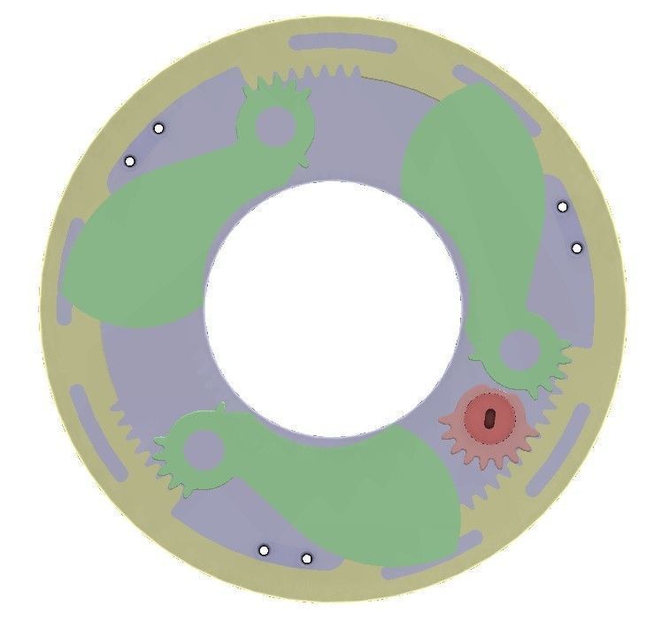 3DP3BLROD50A Iris diaphragm mechanism mechanical shutter diy 3D print model_7