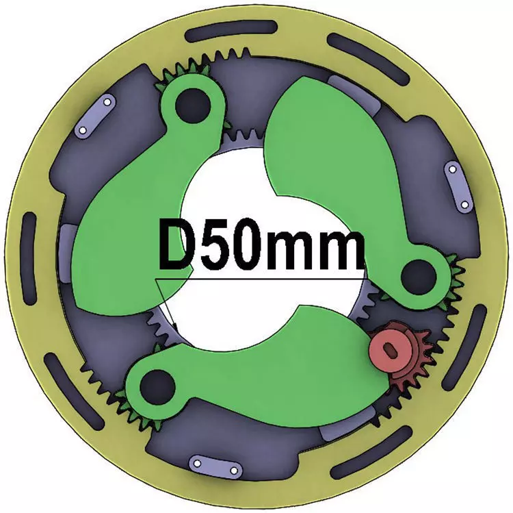 3DP3BLROD50A Iris diaphragm mechanism mechanical shutter diy 3D print model_0