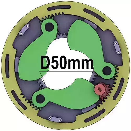 3DP3BLROD50A Iris diaphragm mechanism mechanical shutter diy 3D print model