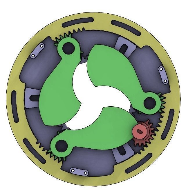 3DP3BLROD50A Iris diaphragm mechanism mechanical shutter diy 3D print model_1