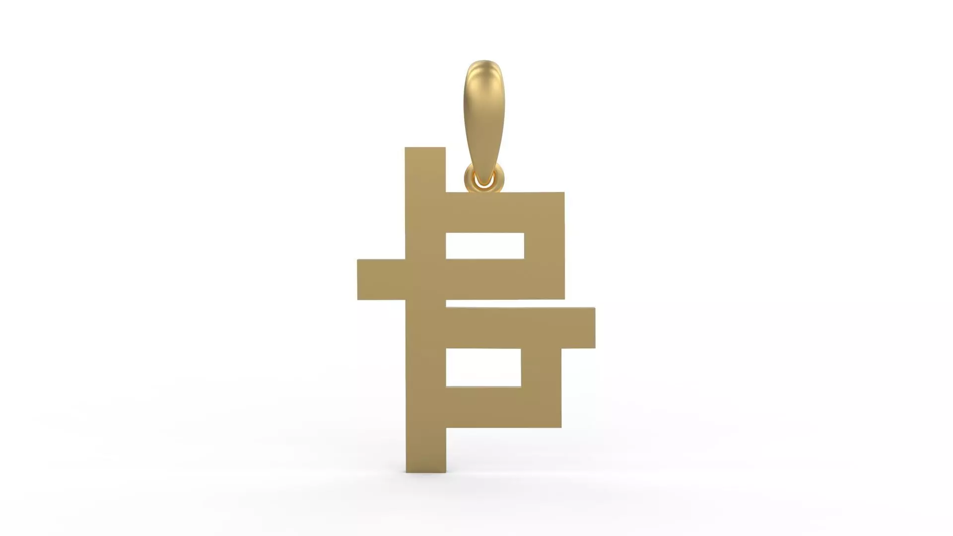 Initial Letters Pendant Aishiteru B 3D print model_0
