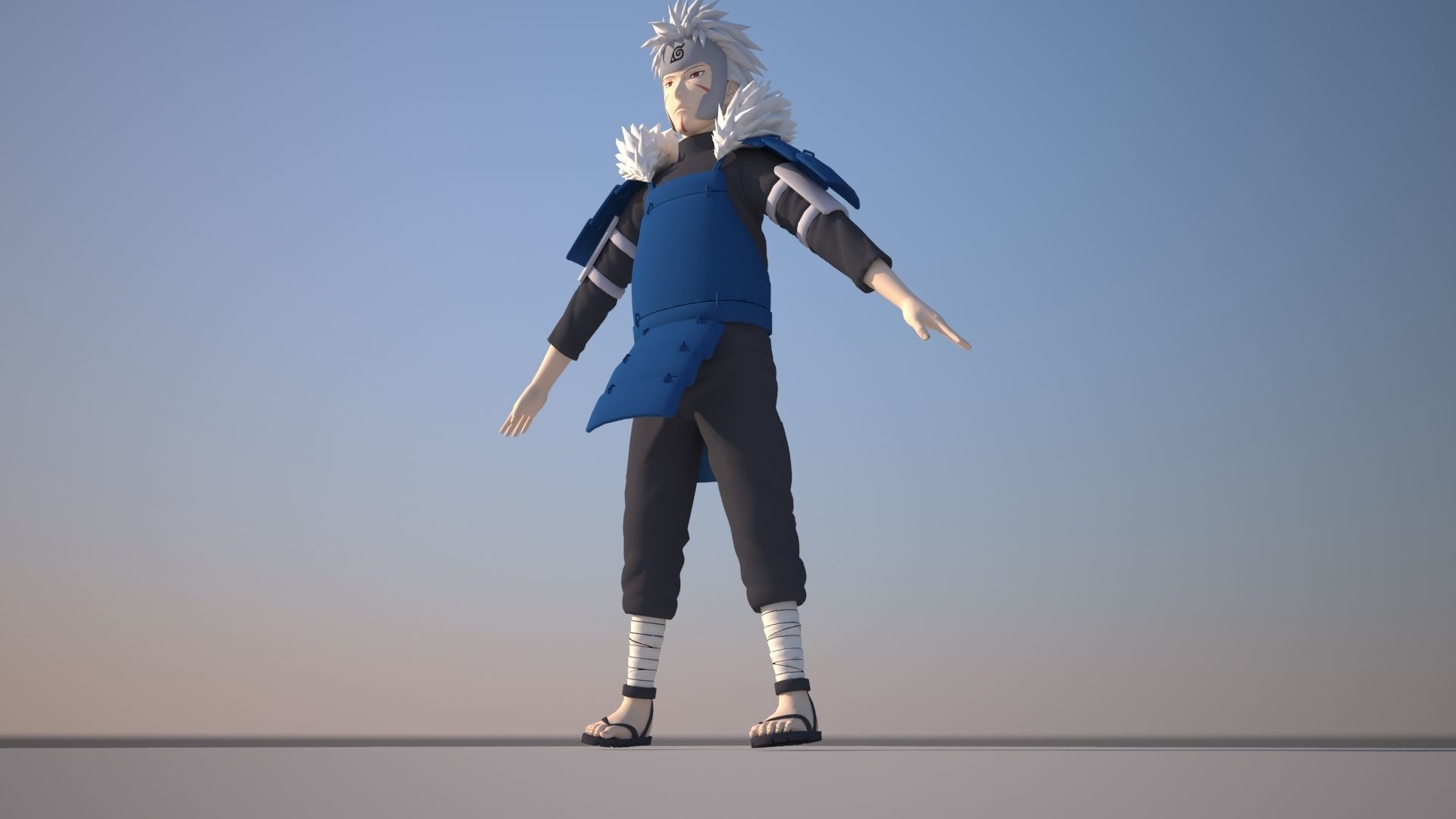 Tobirama Senju Low-poly 3D model_6