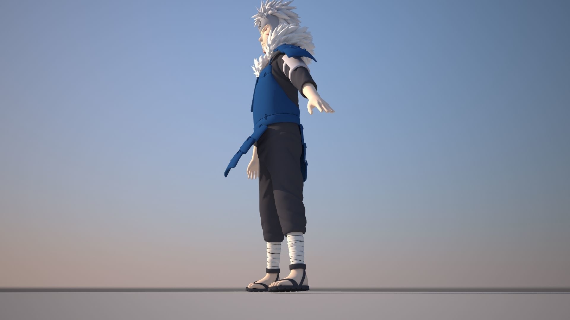 Tobirama Senju Low-poly 3D model_8