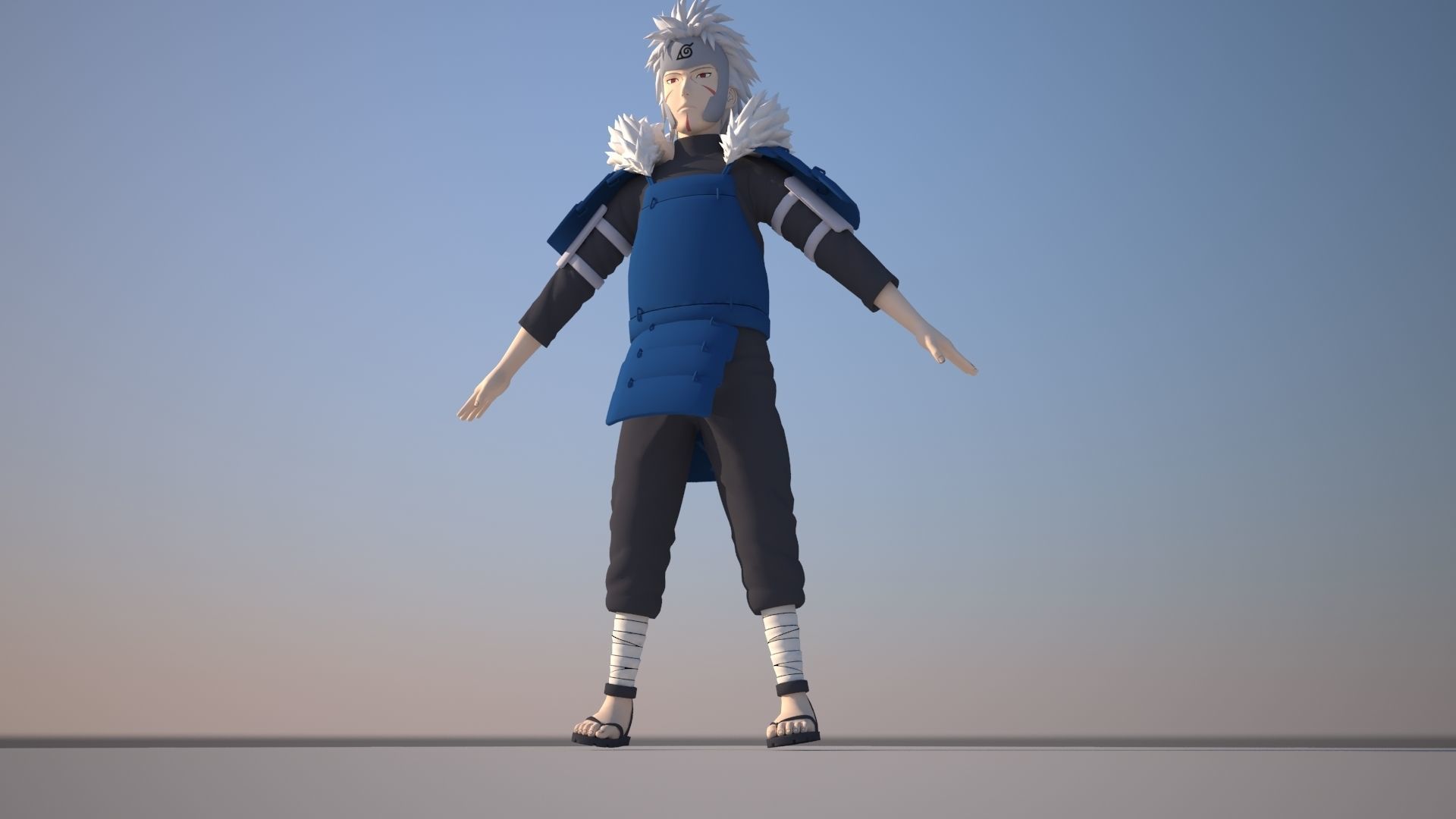 Tobirama Senju Low-poly 3D model_5