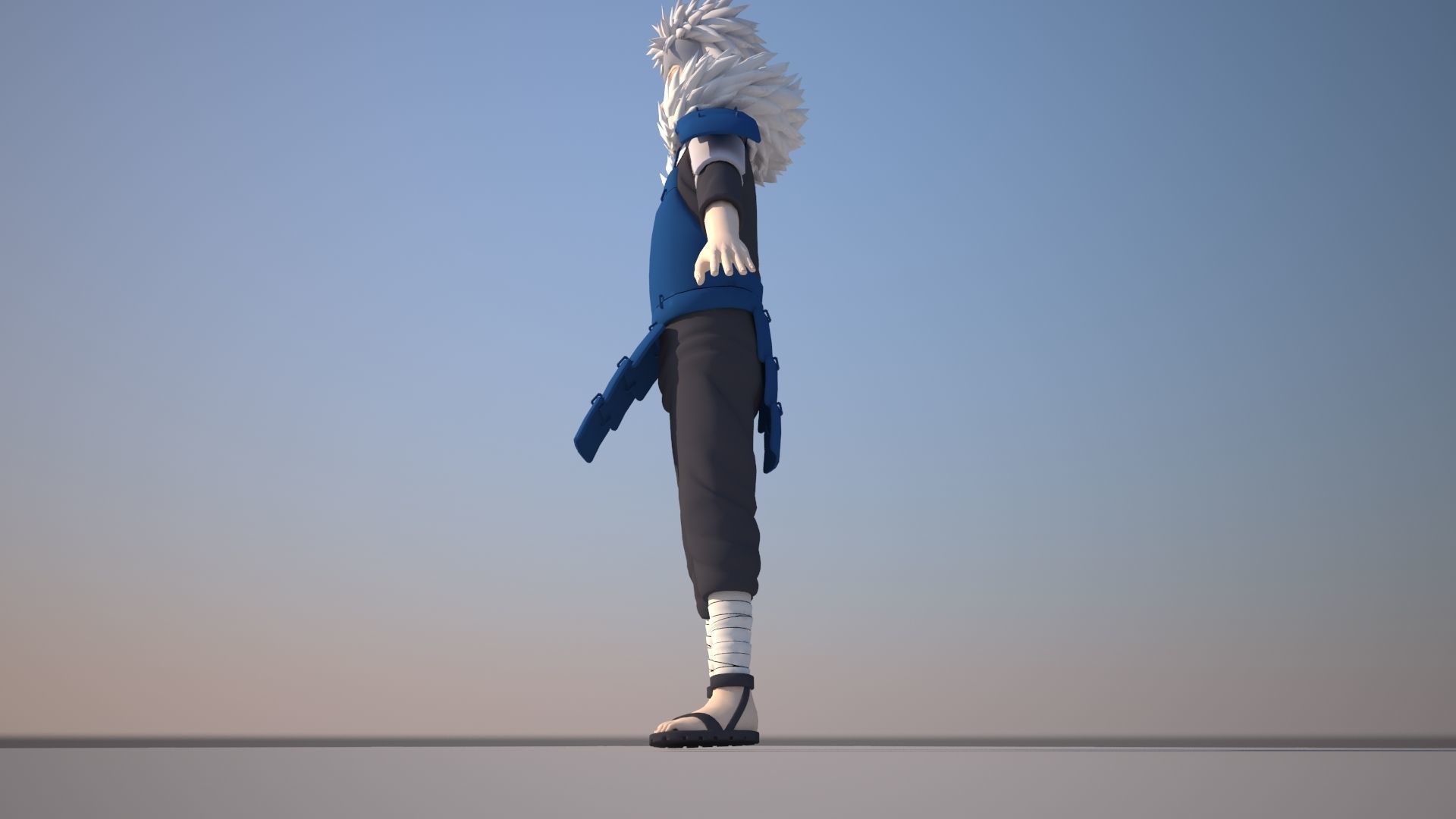 Tobirama Senju Low-poly 3D model_9
