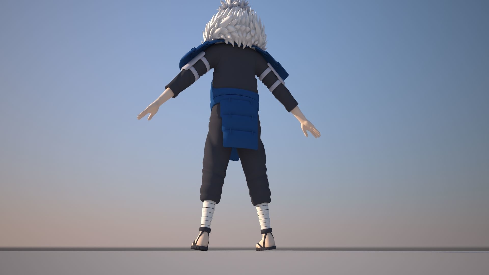 Tobirama Senju Low-poly 3D model_3