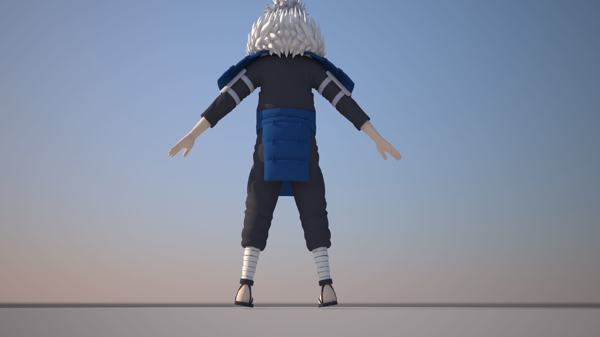 Tobirama Senju Low-poly 3D model_1
