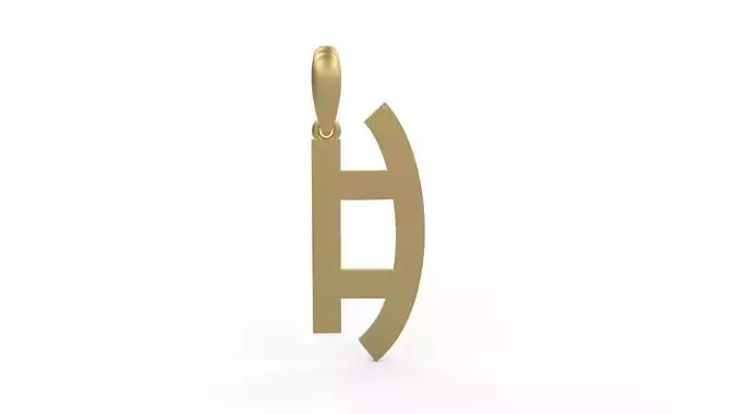 Initial Letters Pendant Aishiteru D 3D print model