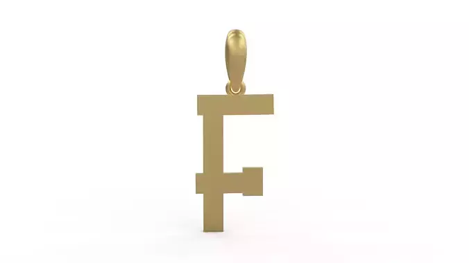 Initial Letters Pendant Aishiteru F 3D print model