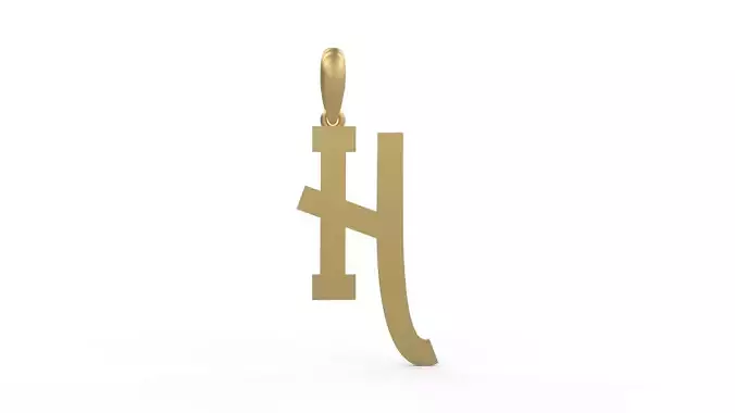 Initial Letters Pendant Aishiteru H