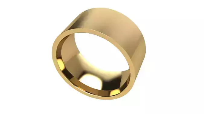 Squared Corners Wedding Band 9 mm wide