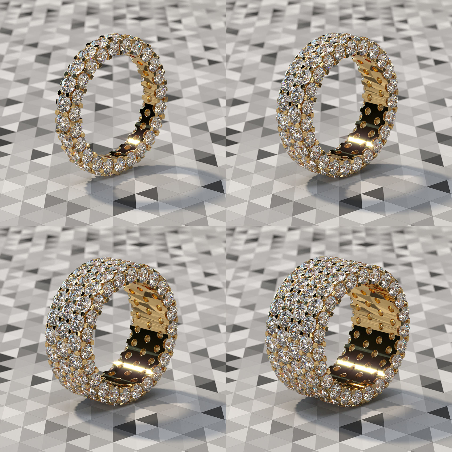 ANY SIZE Infinity Rings parametric modeling Program 3D print model_14