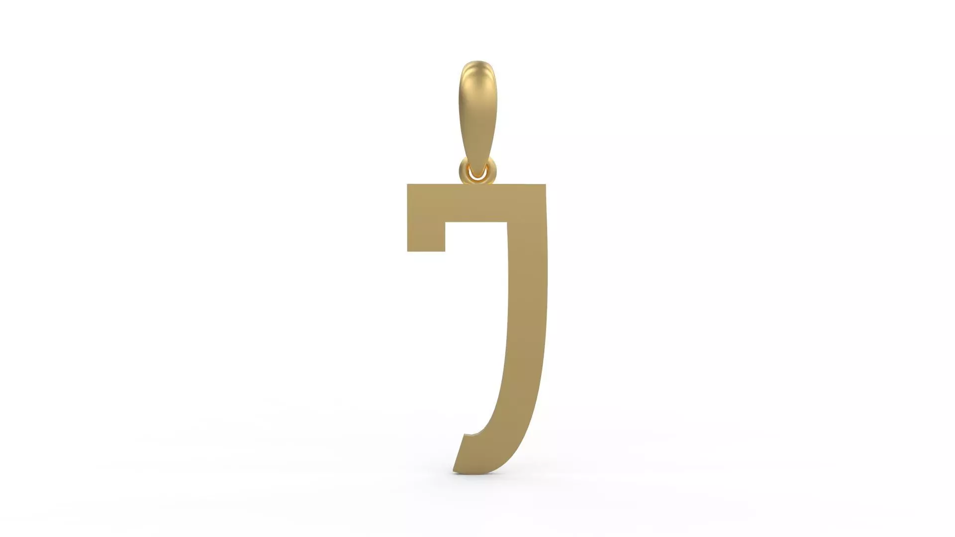 Initial Letters Pendant Aishiteru J 3D print model_0