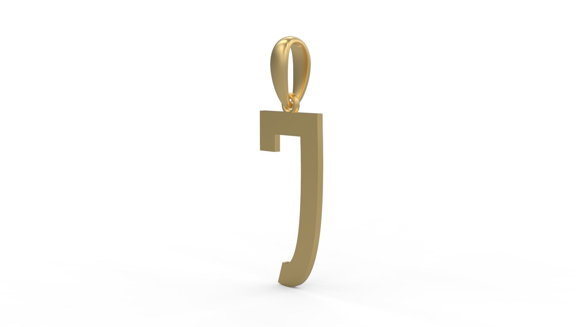Initial Letters Pendant Aishiteru J 3D print model_1