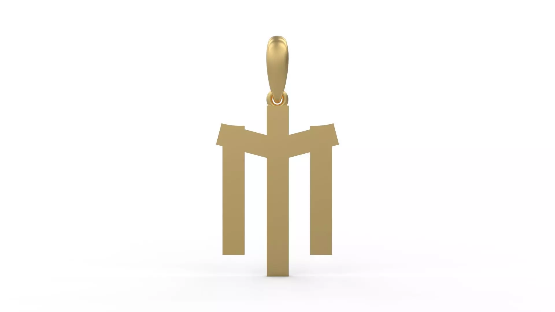 Initial Letters Pendant Aishiteru M 3D print model_0