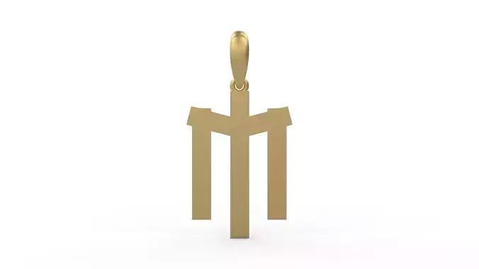 Initial Letters Pendant Aishiteru M