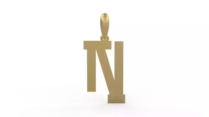 Initial Letters Pendant Aishiteru N