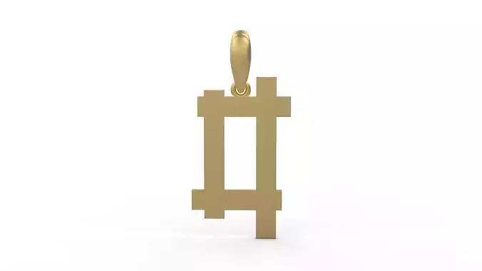 Initial Letters Pendant Aishiteru O 3D print model